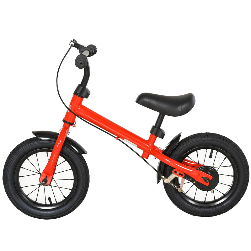 Bicicletta Pedagogica per Bambini 10" Senza Pedali   Rossa