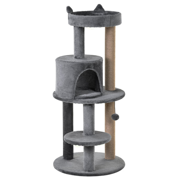 online Arbre à chat avec lit pour chat en bois de sisal 48x48x104 cm Gris