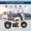 Moto Elettrica Police per Bambini 6V   Bianca