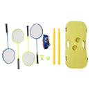 Set da Badminton Tennis Portatile per Adulti e Bambini con Racchette e Accessori  Giallo e Blu