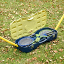 Set da Badminton Tennis Portatile per Adulti e Bambini con Racchette e Accessori  Giallo e Blu