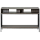 Tavolo Consolle per Ingresso 3 Ripiani 120x23,5x75 cm  Grigio e Nero