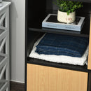 Libreria Mobiletto 5 Ripiani 2 Ante 80x40x96 cm in Truciolare  Nero