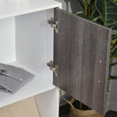 Libreria Mobiletto 5 Ripiani 2 Ante 80x40x96 cm in Truciolare  Bianco