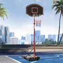 Canestro da Basket da Esterno con Supporto e Altezza Regolabile in Acciaio  