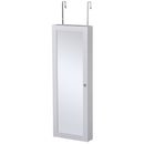 Armadio Portagioie a Specchio 35,5x9x100 cm  Bianco