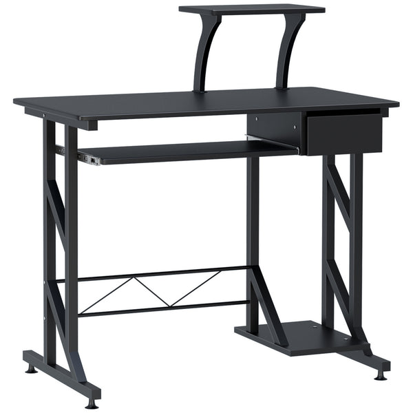 Support PC de Bureau 90x50x95 cm en Acier et MDF Noir online