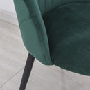 Set 2 Sedie Imbottite 50x54x79 cm in Velluto  Verde