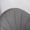 Set 2 Sedie Imbottite 50x54x79 cm in Velluto  Grigio