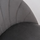 Set 2 Sedie Imbottite 50x54x79 cm in Velluto  Grigio