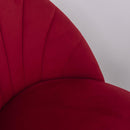 Set 2 Sedie Imbottite 50x54x79 cm in Velluto  Rosso