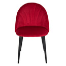 Set 2 Sedie Imbottite 50x54x79 cm in Velluto  Rosso