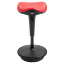 Sgabello con Seduta a Sella di Cavallo 38x38x65,5-83,5 cm  Rossa