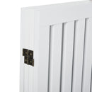 Cancelletto di Sicurezza Pieghevole per Animali Domestici 203,2x1,8x91 cm in Legno  Bianco