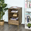 Scaffale Libreria 3 Ripiani 1 Cassetto 48x39x87,2 cm in Truciolare  Marrone