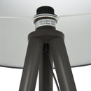 Lampada da Terra Tripode in Legno con Paralume E27 Ø52x153 cm  Grigia