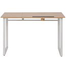 Scrivania da Ufficio con Piano Inclinabile 120x60x76 cm in Acciaio e MDF  Bianca