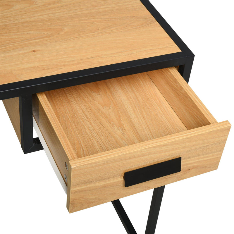 Scrivania da Ufficio Porta PC 1 Cassetto 110x45x76 cm in Acciaio 