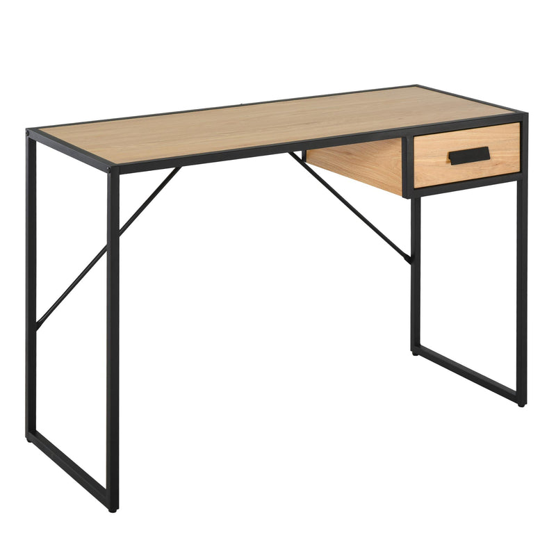 Scrivania da Ufficio Porta PC 1 Cassetto 110x45x76 cm in Acciaio 