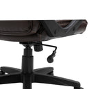 Sedia Poltrona Direzionale da Ufficio in Similpelle  Marrone Scuro