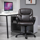 Sedia Poltrona Direzionale da Ufficio in Similpelle  Marrone Scuro