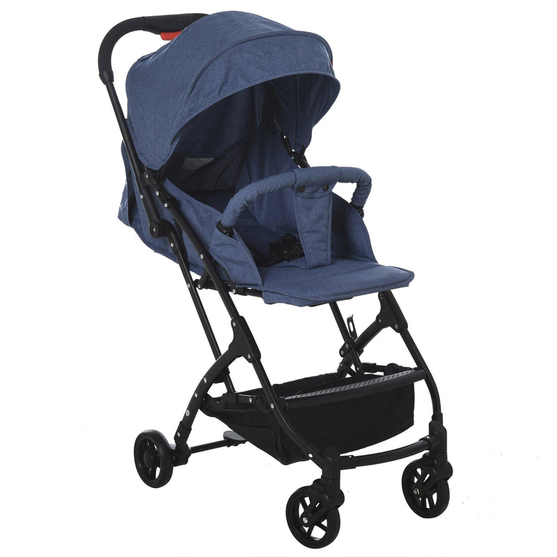 Passeggino Leggero Pieghevole per Bambini 0-36 Mesi   Blu