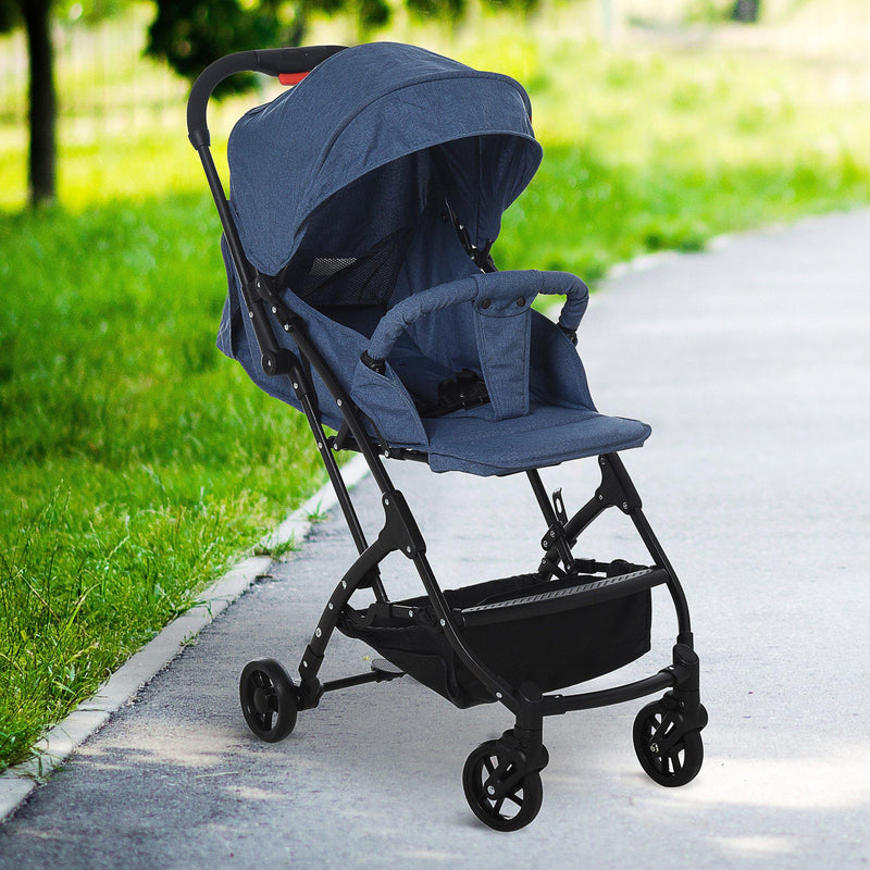 Passeggino Leggero Pieghevole per Bambini 0-36 Mesi   Blu