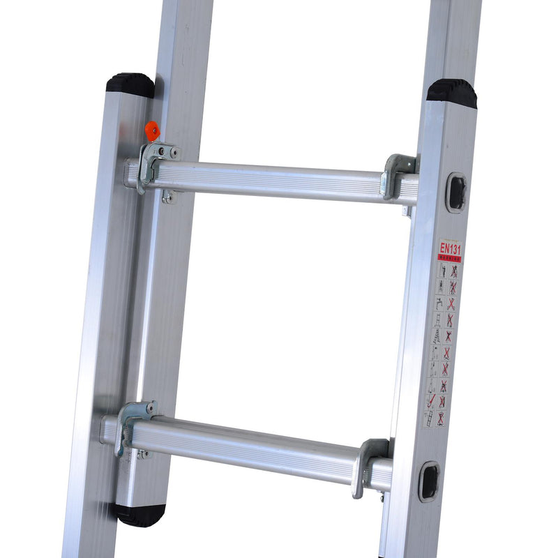 Mini Ponteggio Trabattello Scala 130x70x140 cm in Alluminio Portata max 150 Kg 