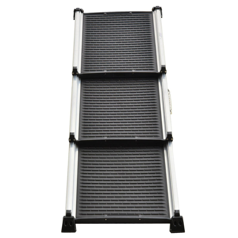 Rampa Pieghevole Antiscivolo Auto per Cani fino a 100 Kg   Nera