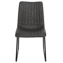 Set 2 Sedie Imbottite in Similpelle  Grigie