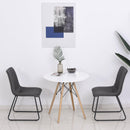 Set 2 Sedie Imbottite in Similpelle  Grigie