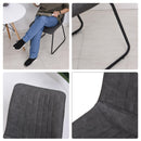 Set 2 Sedie Imbottite in Similpelle  Grigie