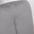 Set 2 Sedie Imbottite 44,5x59,5x91 cm in Flanella  Grigie