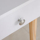 Consolle Trucco 80x40x127 cm con Specchio e Sgabello  Bianca