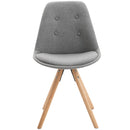 Set 2 Sedie Imbottite 48x56x87 cm in Tessuto  Grigie