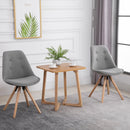 Set 2 Sedie Imbottite 48x56x87 cm in Tessuto  Grigie