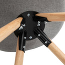 Set 2 Sedie Imbottite 48x56x87 cm in Tessuto  Grigie