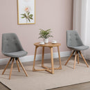 Set 2 Sedie Imbottite 48x56x87 cm in Tessuto  Grigie