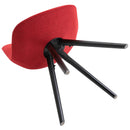 Set 2 Sedie Imbottite 48x56x87 cm in Tessuto  Rosse