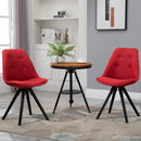 Set 2 Sedie Imbottite 48x56x87 cm in Tessuto  Rosse