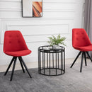 Set 2 Sedie Imbottite 48x56x87 cm in Tessuto  Rosse