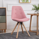 Set 2 Sedie Imbottite 48x56x87 cm in Tessuto  Rosa