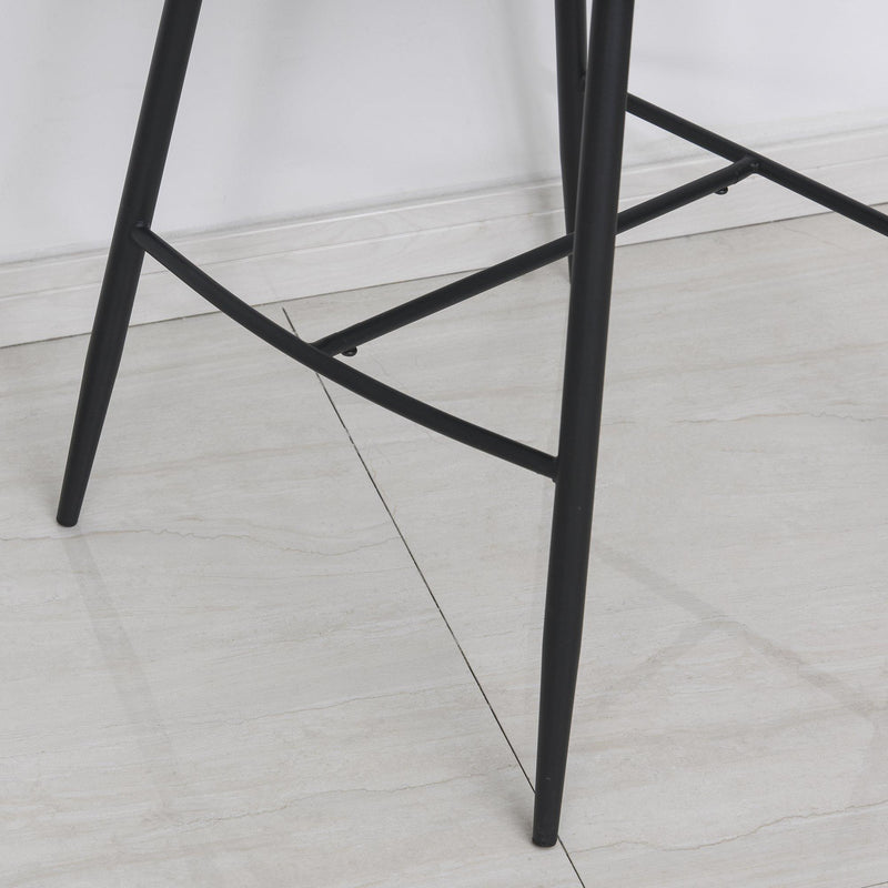 Set 2 Sgabelli Imbottiti 55,5x57,5x93 cm  Neri