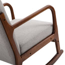 Poltrona a Dondolo 64x86x80 cm in Legno  Grigia