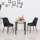 Set 2 Sedie Imbottite 49x60x89 cm in Similpelle  Nere