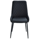 Set 2 Sedie Imbottite 49x60x89 cm in Similpelle  Nere