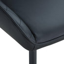 Set 2 Sedie Imbottite 49x60x89 cm in Similpelle  Nere