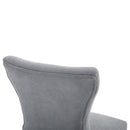 Set 2 Sedie Imbottite 45x66x92,5 cm in Tessuto  Grigie