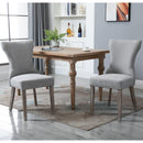 Set 2 Sedie Imbottite 45x66x92,5 cm in Tessuto  Grigie