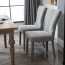 Set 2 Sedie Imbottite 45x66x92,5 cm in Tessuto  Grigie